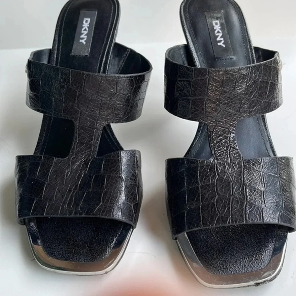 DKNY Black Baz Dress Sandals